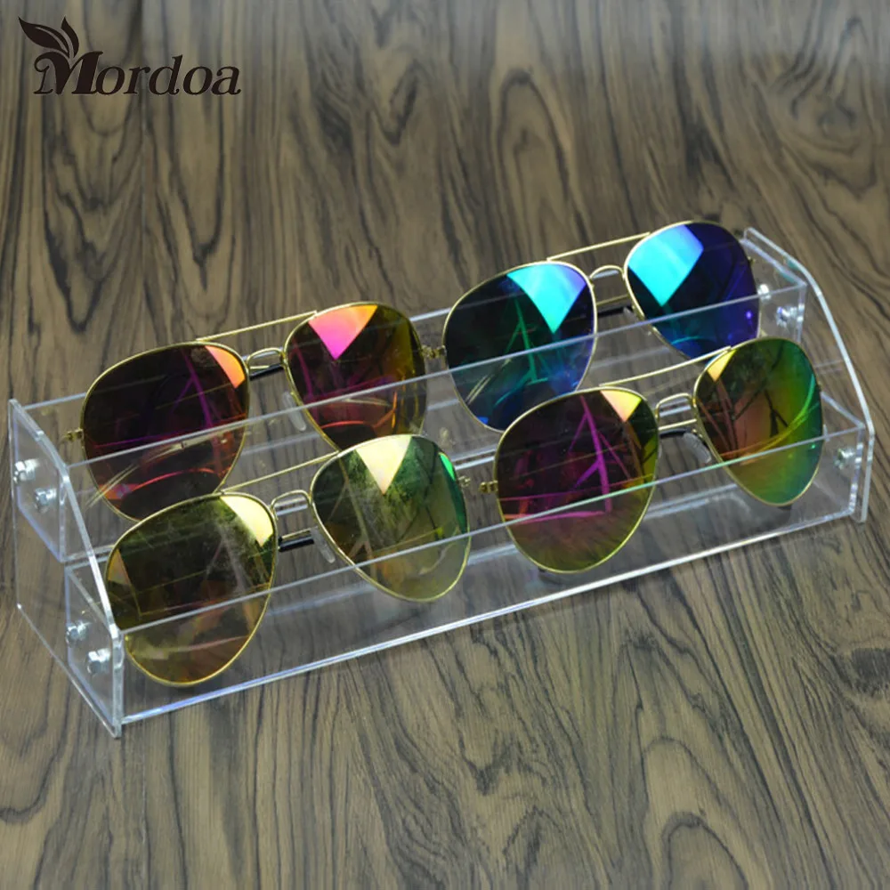 1 Pcs 2 Tiers Removable Nail Polish/Sunglasses Shelf Acrylic Clear Cosmetic Display Stand Rack Holder Women Makeup Organizer | Украшения и