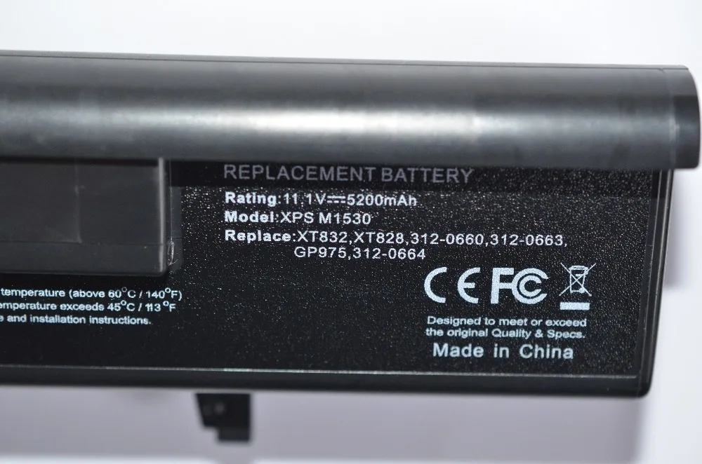 11.1V 6cell Battery For dell XPS M1530 312-0662 312-0663 312-0664 451-10528 451-10529 GP975 RN897 RU006 RU030 TK330 XT828 XT832 |