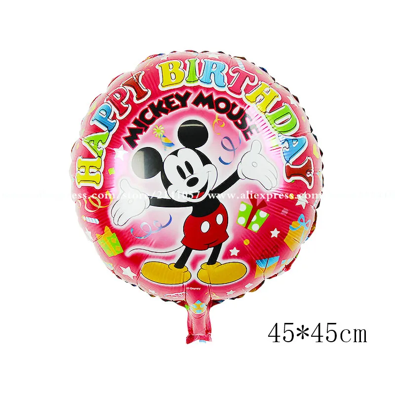 45x45 happy Micke 1 шт. с Микки Маусом Мышь Фольга воздушные шары День рождения Минни Маус, милая Минни головы воздушные шары Свадебный декор классические игрушки, принадлежности для вечеринок - Цвет: 45x45 happy Micke