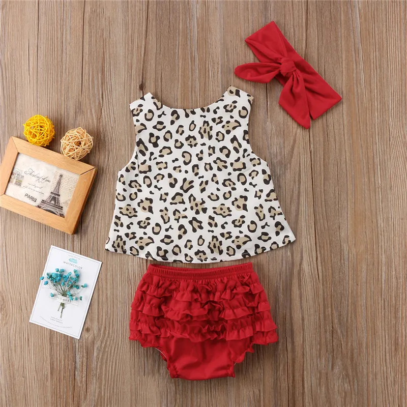 Комплект одежды для маленьких девочек новинка 2018 топы с леопардовым принтом