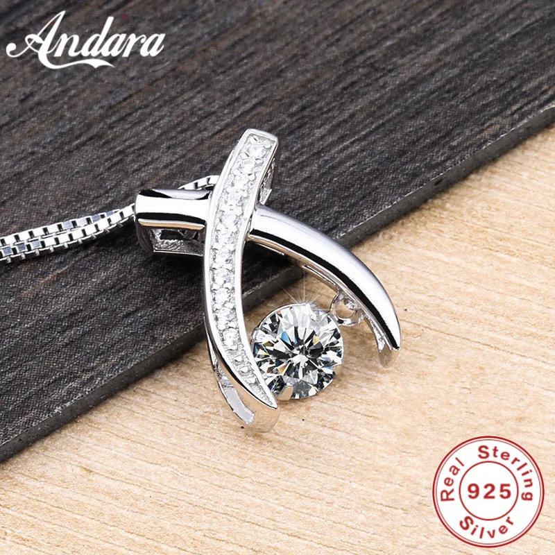 

Ожерелье и кулон из стерлингового серебра 925 пробы, женская мода, Крест из циркония, ювелирные изделия, аксессуары, ожерелье