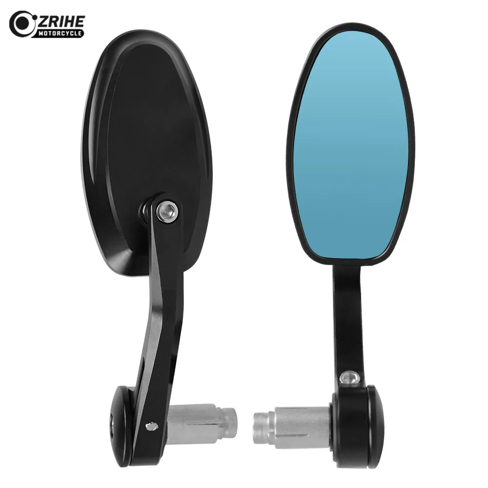 Черные мотоциклетные зеркало заднего вида сбоку сзади 22 мм ручки кафе для SUZUKI GSX