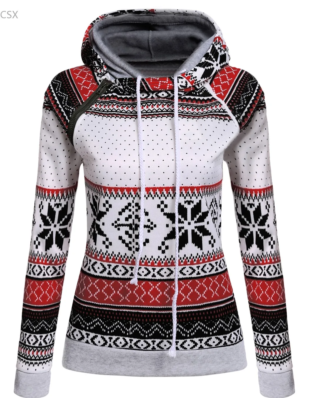 Женская Повседневная Толстовка с капюшоном асимметричный пуловер длинным