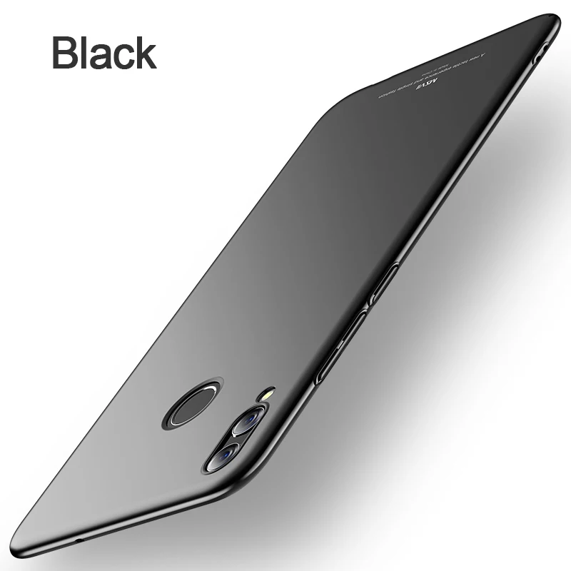 Huawei Honor 8X чехол msvii Роскошный ультра-тонкий на ПК полный защитный чехол для телефона для huawei Honor 8X max чехол honor 8X8 X чехлы - Цвет: Black