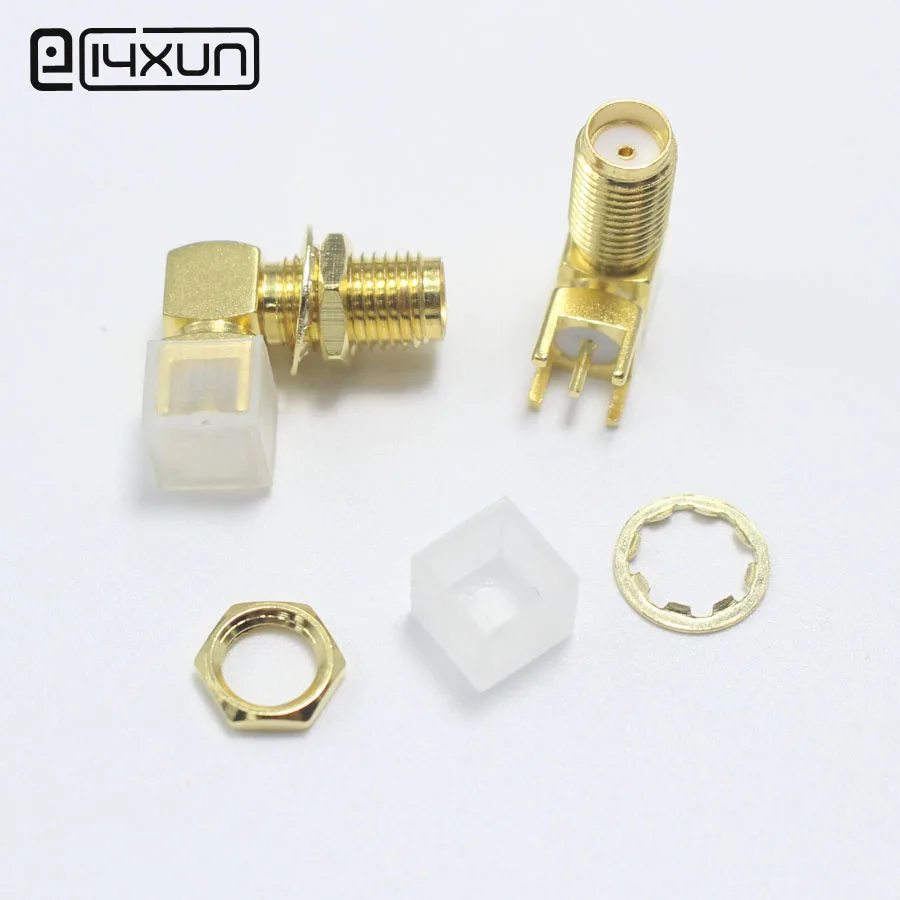 1 шт. 20 см позолоченный разъем SMA с сквозным отверстием прямоугольный 90 градусов