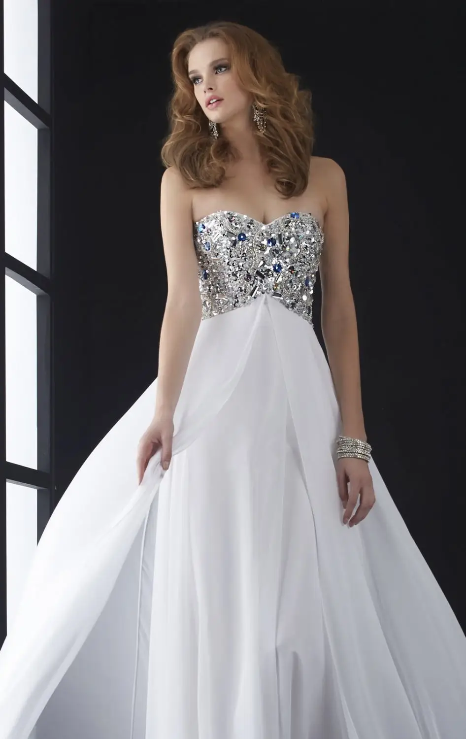 2015 Chiffon Women dress Summer Floor Length Court Train Sweetheart Off the Shoulder Wedding Vestidos Plus size | Свадьбы и