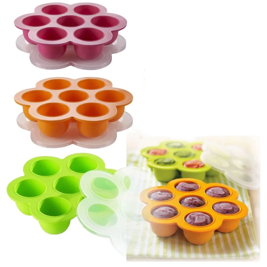 1 шт. ящик для хранения морозильной камеры с силиконовой крышкой случайный