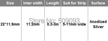 1 м/шт. 20 м/лот светодиодная алюминиевая лента 8 мм и 10 ширина Светодиодная