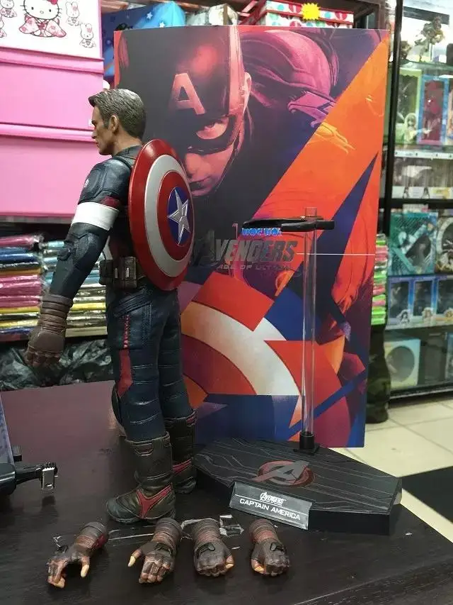 Горячие игрушки Мстители 2 Капитан Америка 1/6 подвижная ПВХ фигурка Модель Коллекционная игрушка