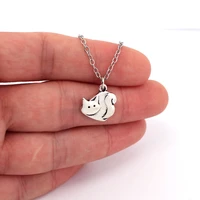 hzew resting cat pendant necklace cute cat necklaces cat lover gift jewellery