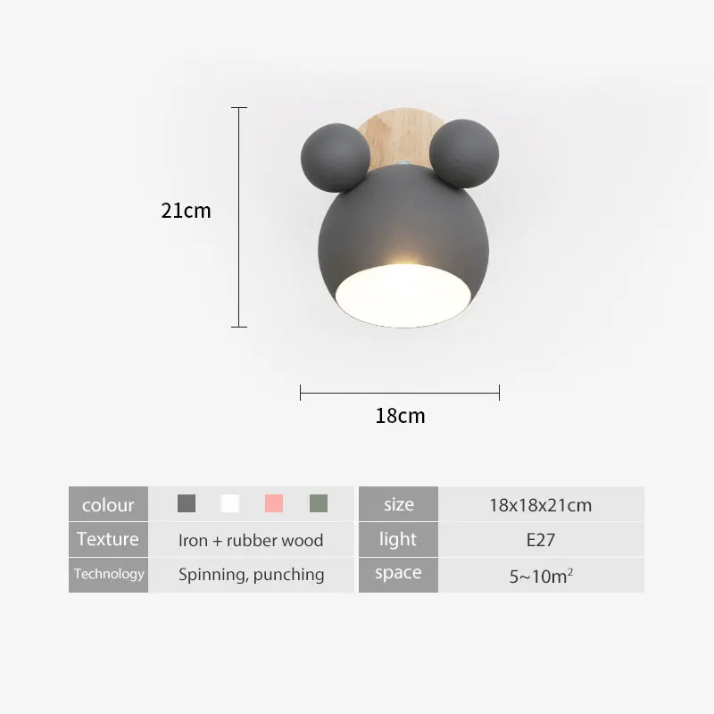 Деревянная настенная лампа E27 85 285 в 6 цветов|Комнатные настенные LED -лампы| |