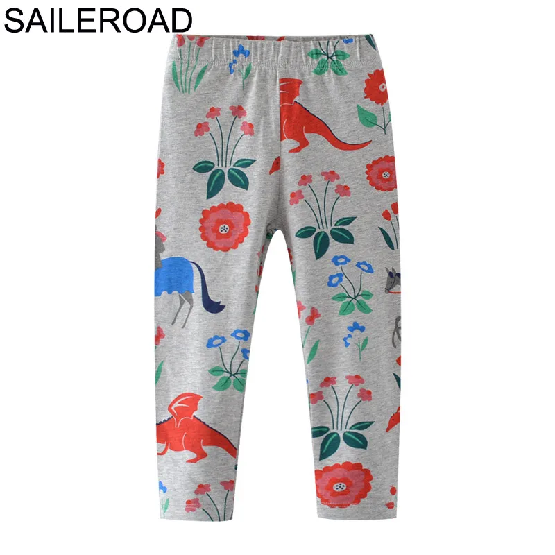 7331 same picture SAILEROAD/брюки с цветочным принтом для девочек; леггинсы для девочек; теплые брюки; узкие брюки для маленьких девочек; детская одежда; сезон осень - Цвет: 7331 same picture