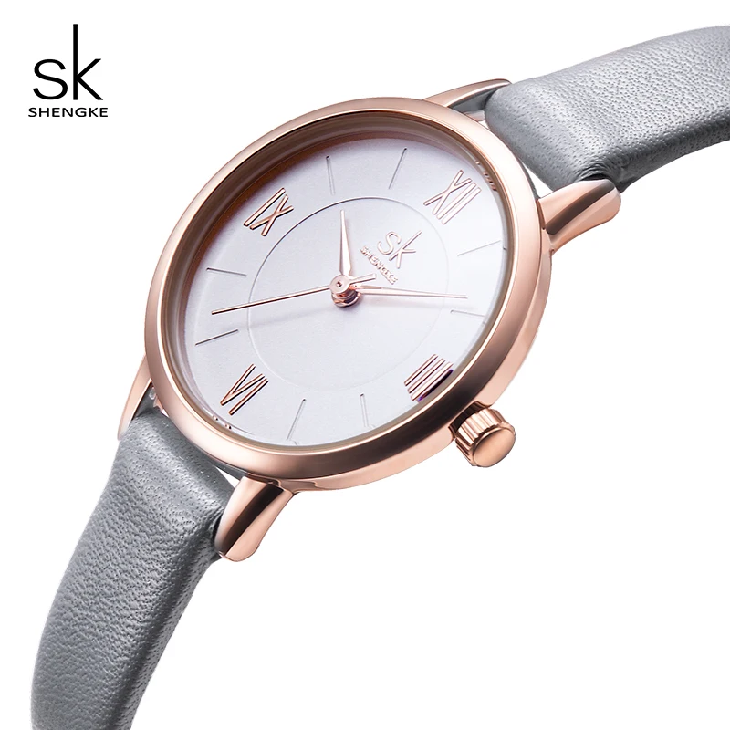 Shengke Fashion Women Watches Leather Strap Ladies Quartz Watch Casual Montre Femme 2019 Female Clock Relogio Feminino | Наручные часы