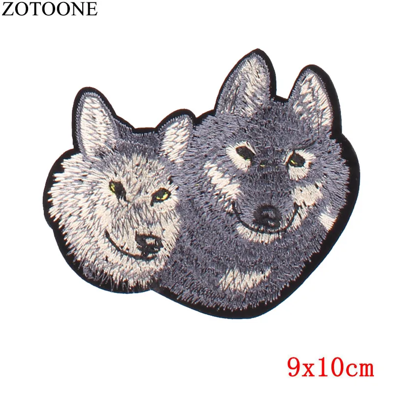 ZOTOONE нашивка с животными Волк тигр наклейки сделай сам утюжок на одежду