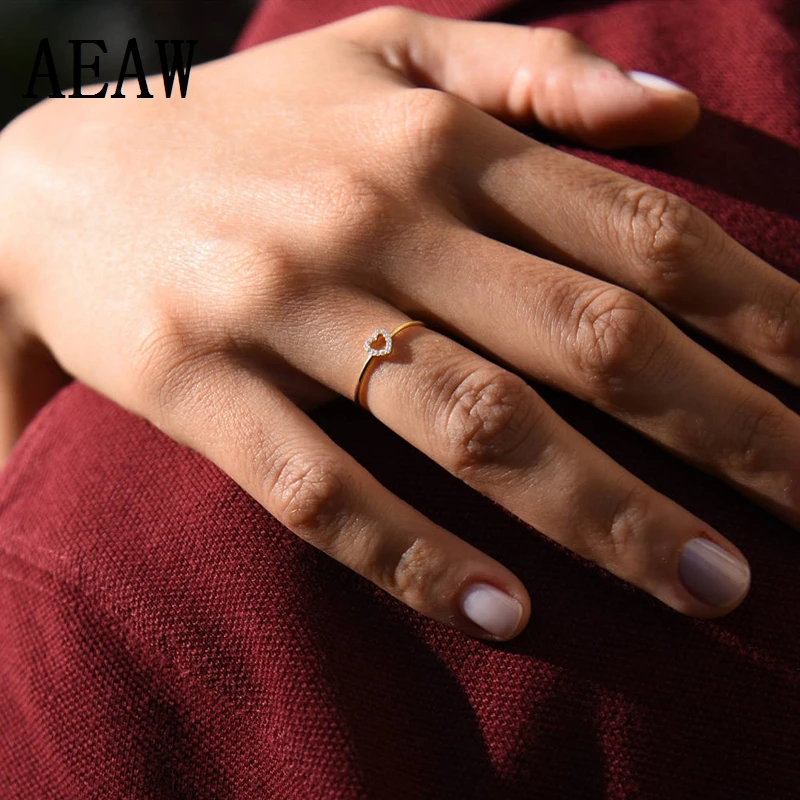 

Natural Diamond Ring 14k Gold Women Lover Couple Enagegment Romantic Promise Wedding Party Ring For Lady