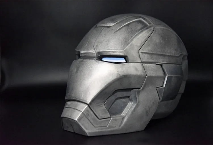 Marvel Legends Mk7 1/1 шлем Железного человека носимые Фигурки Мстителей подвижная модель фильм периферия Figma Electric - Цвет: MK42 metal-1 electri