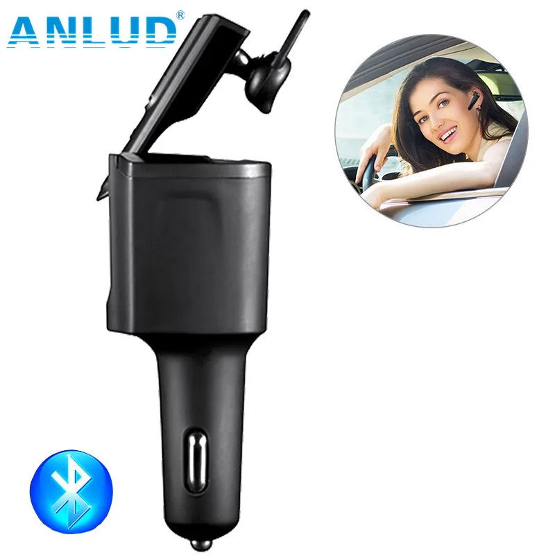 ANLUD 2 в 1 Bluetooth беспроводная гарнитура с автомобильной зарядкой разъемом USB для Iphone