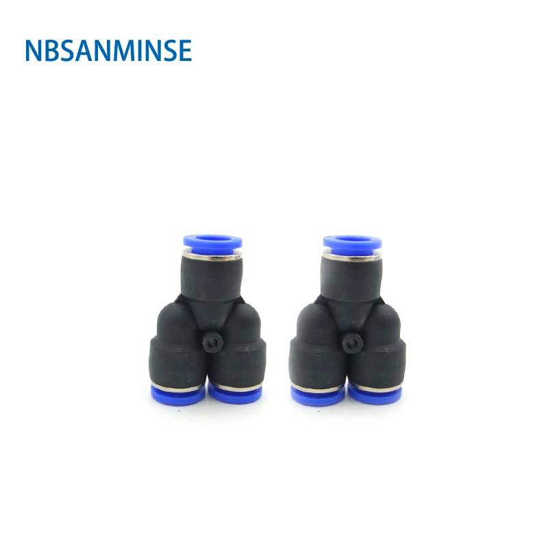 NBSANMINSE 10 шт./партия Y Тип пластиковое соединение быстрое подключение PU трубка