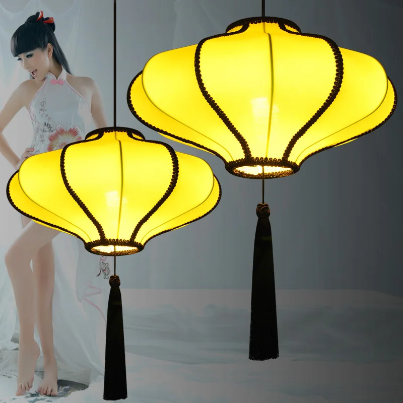 Подвесной светильник в китайском стиле из ткани ретро для гостиной|pendant lamp|hanging