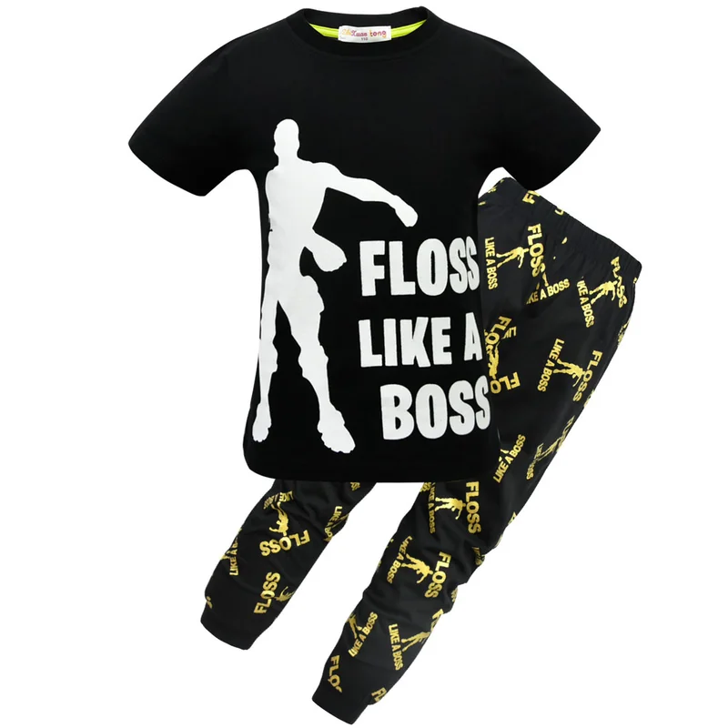 Спортивный костюм с надписью Floss Like A Boss детские пижамы для девочек на ночь одежда