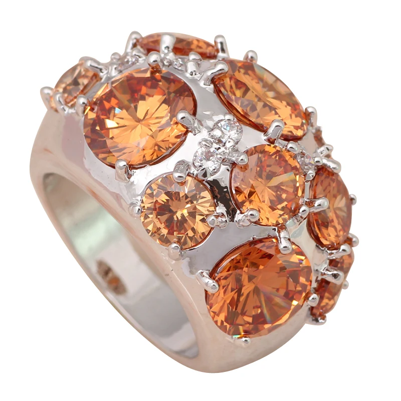 Роскошный Лидер продаж! Модные ювелирные изделия цвета шампанского AAA с