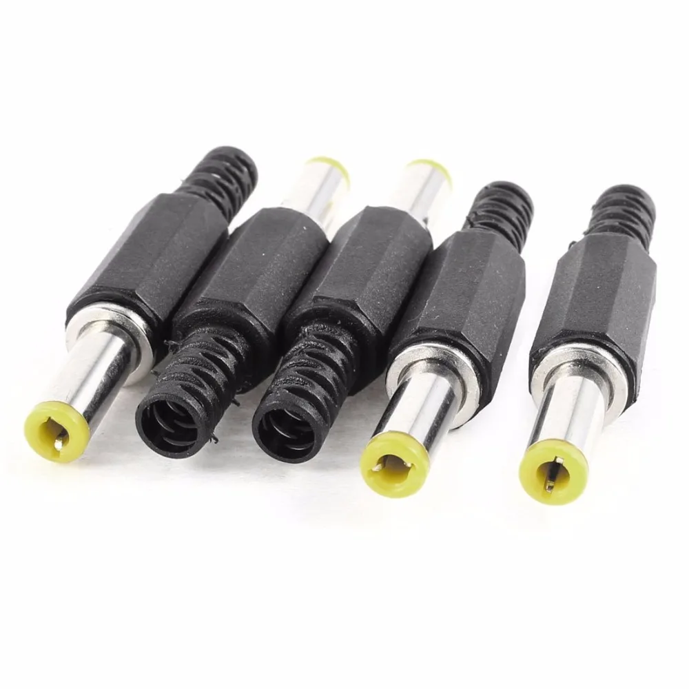 

15Pcs DC Plug Cable Jack Power Supply Connector 5.5mmx2.5mmx14mm BLACK