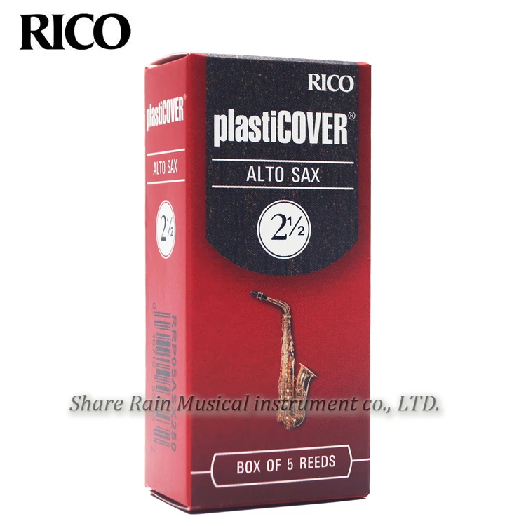 RICO Plasticover Eb alto sax reed 2,5#, 3,0#, 3,5# коробка из 5 саксофона reed