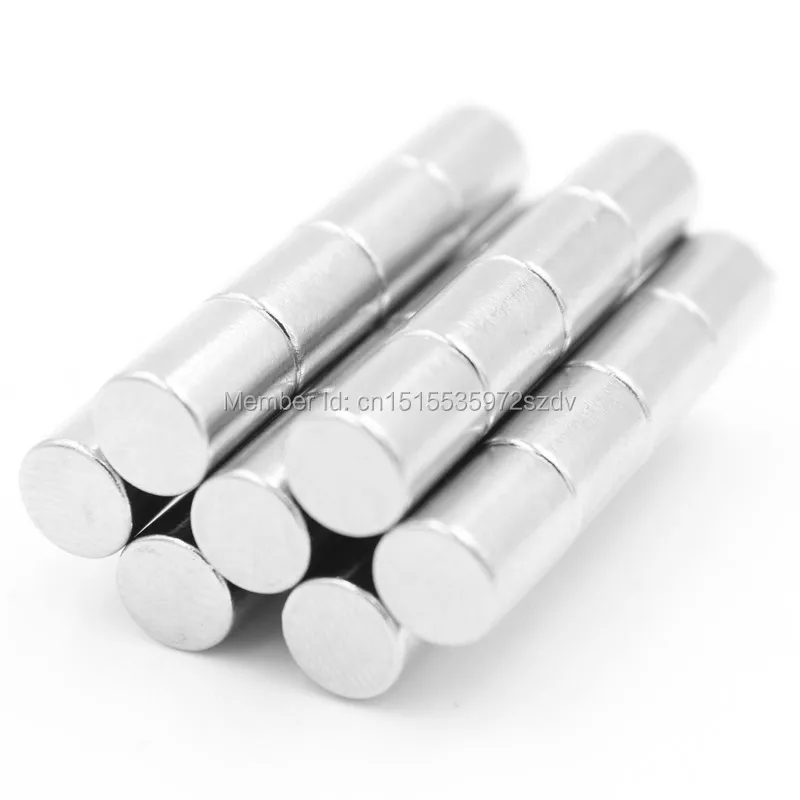 100pcs Strong Round Dia 6mm x 10mm N35 Rare Earth Neodymium Magnet Art Craft Fridge 6x10mm | Обустройство дома