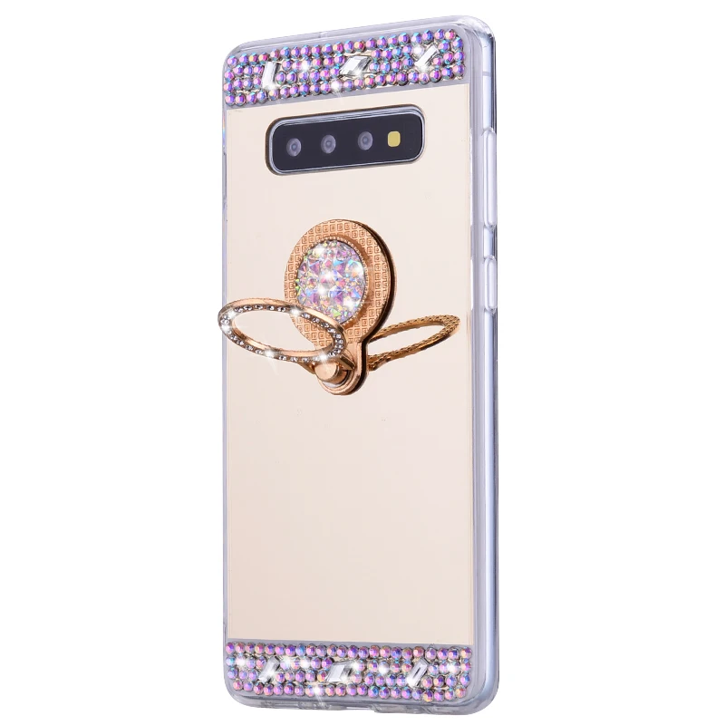 Mirror Glitter Crystal For Samsung Galaxy S10 plus case Soft Silicone Armor A50 S10e Phone back Cover | Мобильные телефоны и