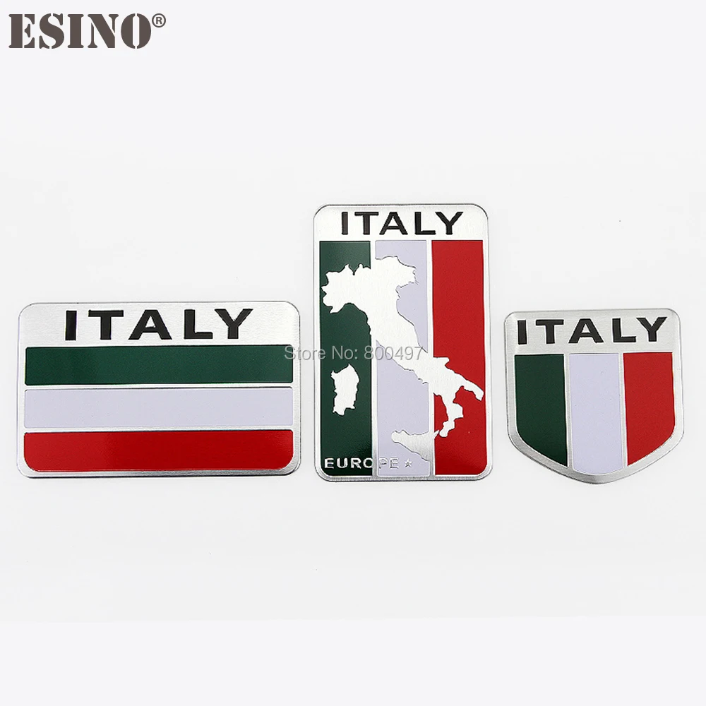 Автомобильный Стайлинг новый дизайн государственный флаг Италии комплект 3D