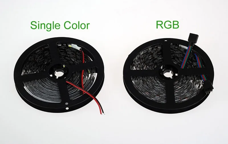 DC12V Светодиодные ленты 5050 Черный PCB 60l светодиодный s/М, 5 м IP20 IP65 Водонепроницаемый 5050 Светодиодные ленты с сигналами "красный-зеленый-синий, белый, теплый белый