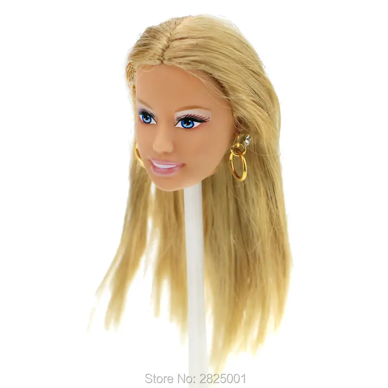 1 пара прямых волос Блонд с пластиковой головкой голых 12 шарнирных кукольных