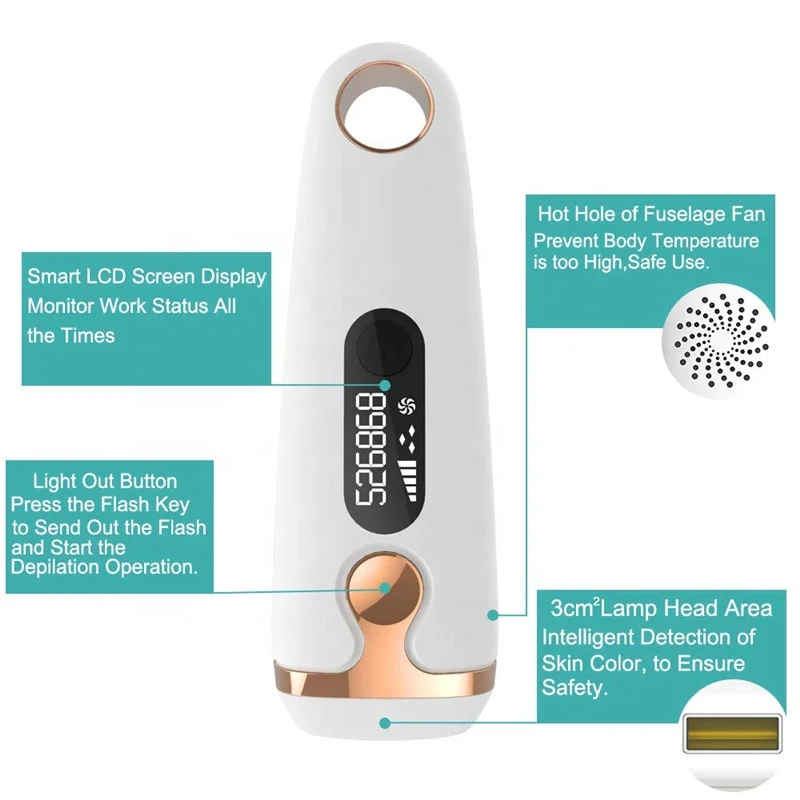Лазерный депилятор IPL эпилятор для перманентного удаления волос с помощью 500000