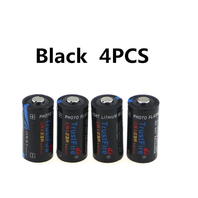 Black 4PCS 3V CR123A батарея CR123 CR 123A батареи 16340 литий-ионная батарея основная литиевая батарея для камеры/видеоигры плеер - Цвет: Black 4PCS