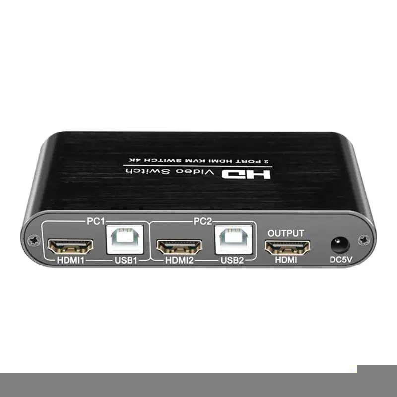 2 порта 10 Гбит/с USB HDMI KVM 4 к Ultra HD HDMI коммутатор коробка сплиттер для обмена монитор принтер клавиатура мышь