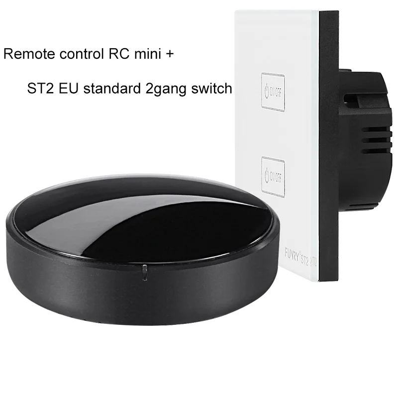 RC and ST2 Switch-2 funry RC Мини Smart Switch WI-FI Беспроводной Дистанционное управление переключатель RF433MHZ/315 мГц Умный дом автоматизации для IOS/Android - Цвет: RC and ST2 Switch-2