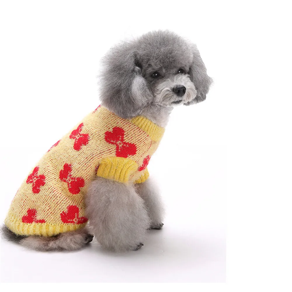 Новинка 2017 года Pet свитер очень мягкий и теплый Bone узор L собака одежда для