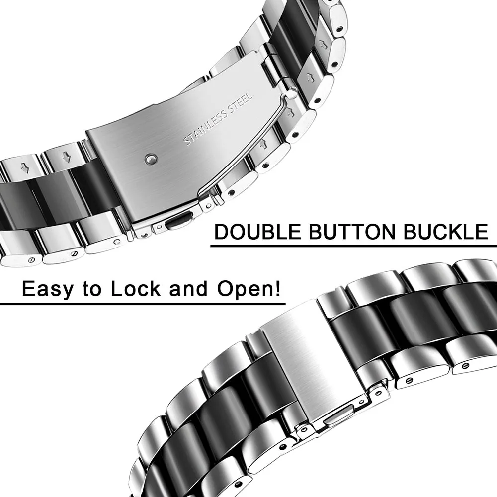 2 Упаковка нержавеющая сталь ремешок для часов 22 мм Samsung Galaxy Watch 46 Gear S3 Quick Release Band