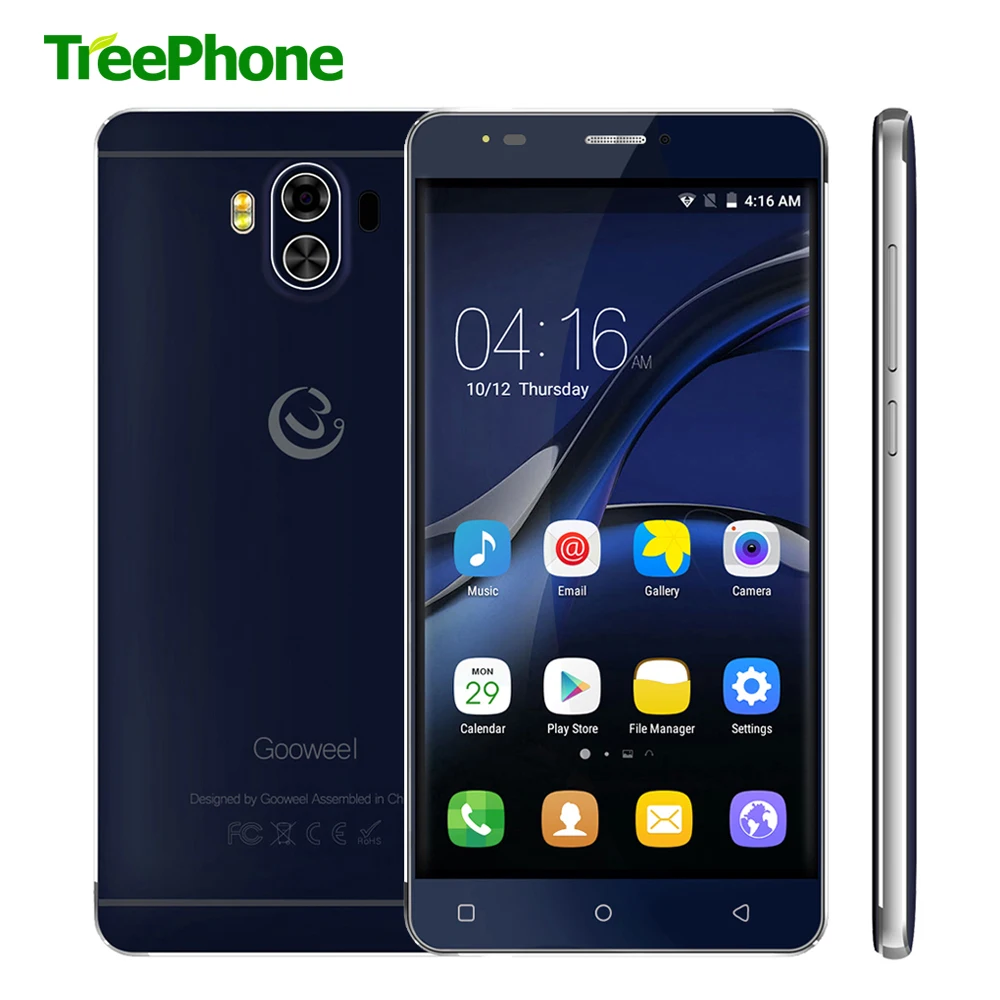 Оригинальный Gooweel g9 мобильный телефон 4 г LTE mtk6737 Quad Core Android 7.0 5.5 дюймов QHD смартфон 1