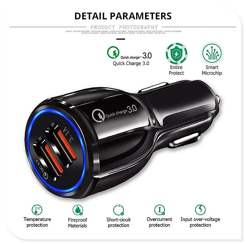 3 0 Автомобильное зарядное устройство гнездо адаптер двойной USB порт для Mercedes Benz