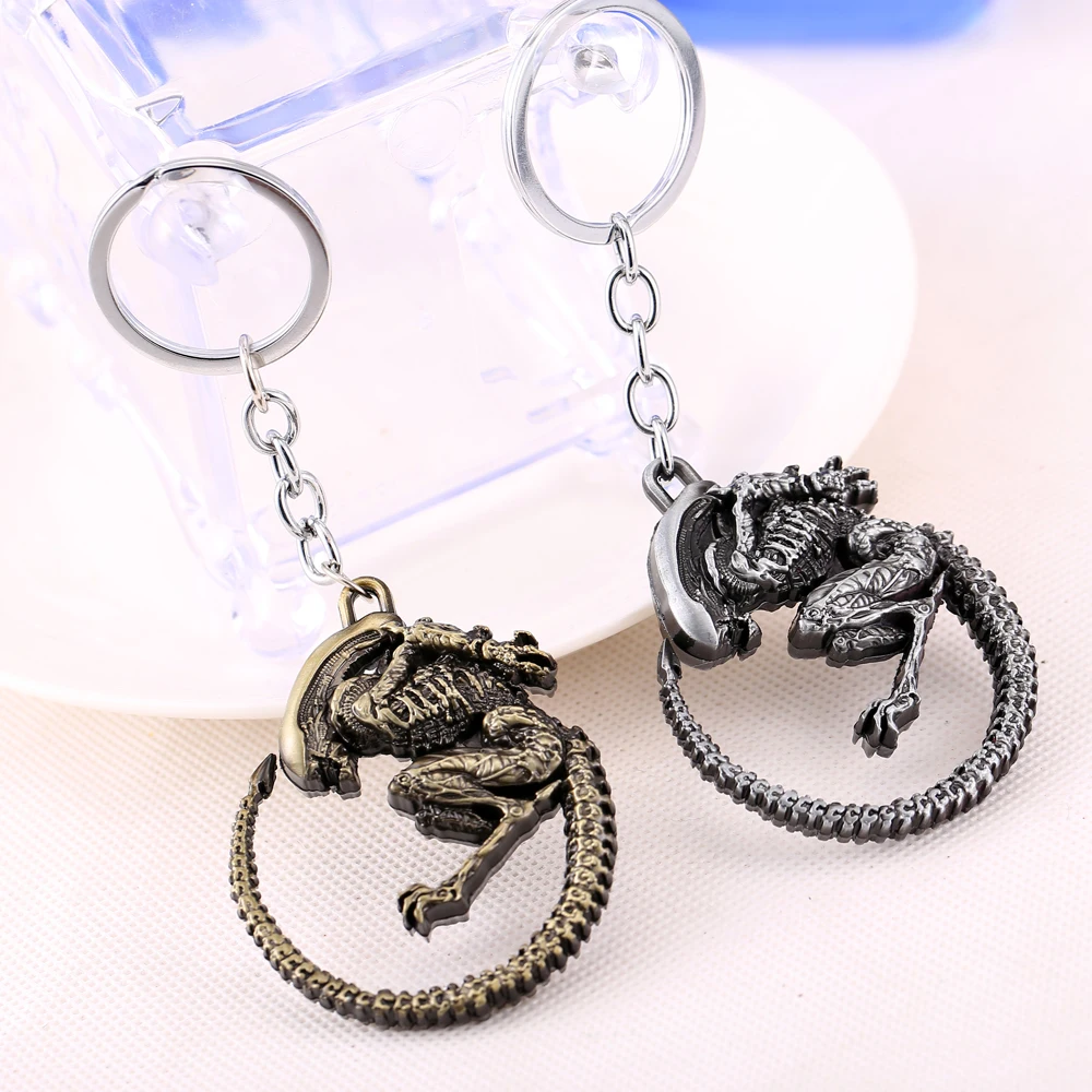 Alien v Хищник брелок может Прямая поставка металлические кольца для ключей подарка