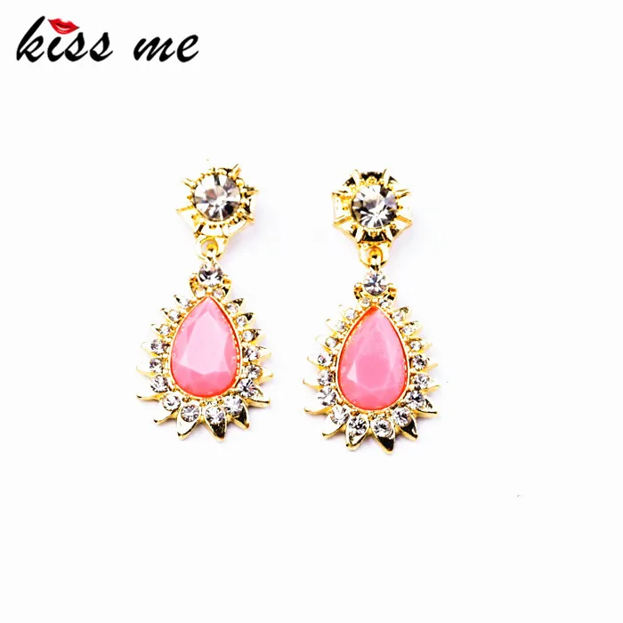 KISS ME ed00375 новые стили 2017 модные ювелирные изделия из смолы розовые водяные