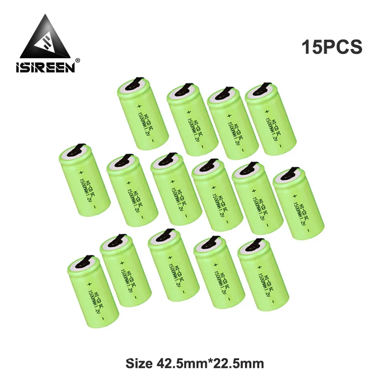 Аккумуляторные батареи 1 2 в 1500 мАч SC Ni CD DIY Power Tool аккумуляторные Subc аккумулятор