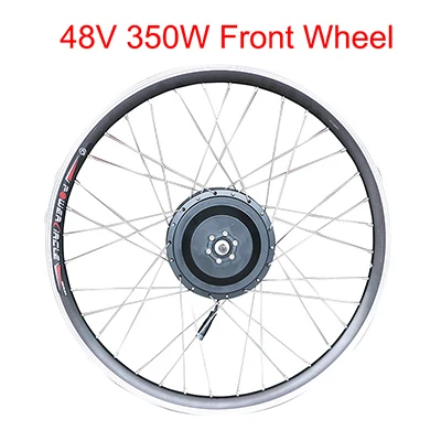 48V350W 36 в 48 в 250 Вт 350 Вт 500 Вт Ebike комплект для переоборудования электрического велосипеда моторное колесо 2" 26" 700C бесщеточная ступица для электровелосипеда переднее колесо - Цвет: 48V350W