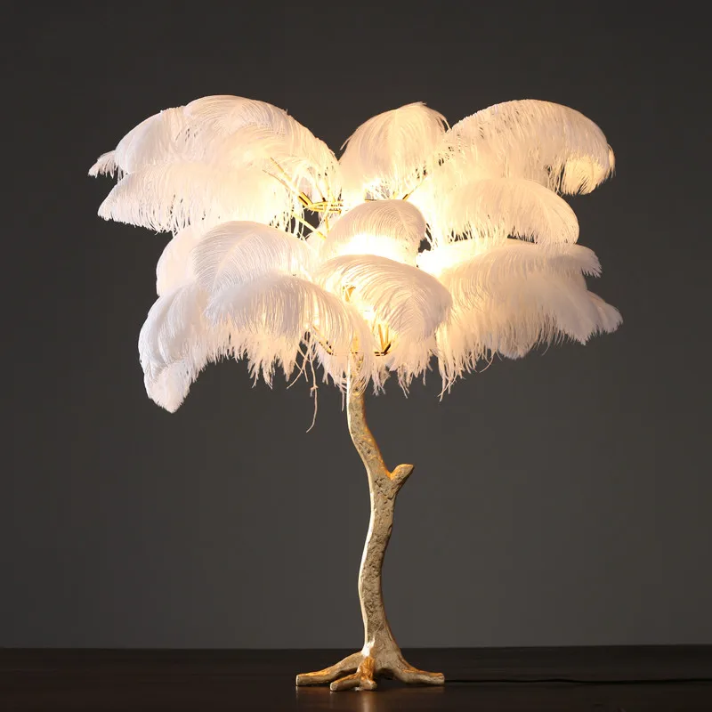 Европейский светильник класса люкс страусиное перо напольные украшения для дома