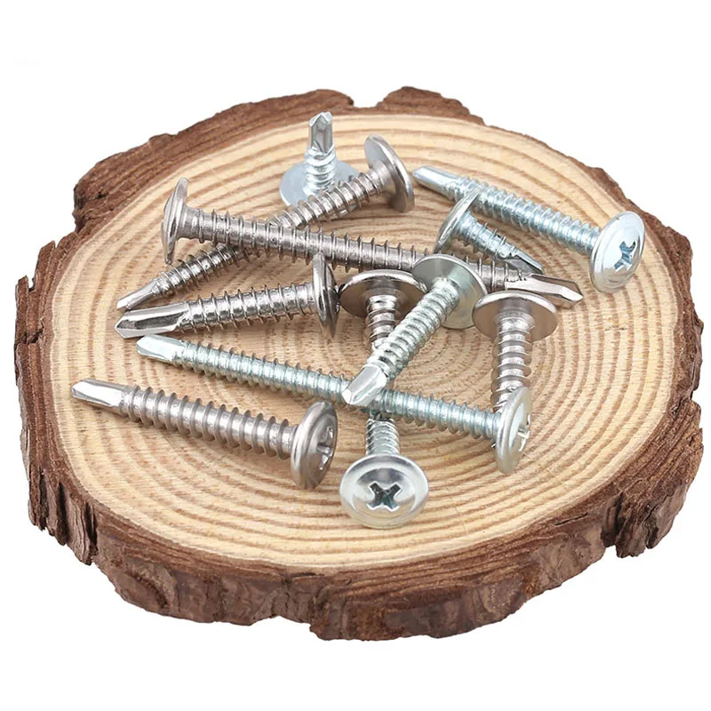 20PCS M4.2*13/16/19 50 оцинкованные саморезы с большой плоской головкой/круглая головка