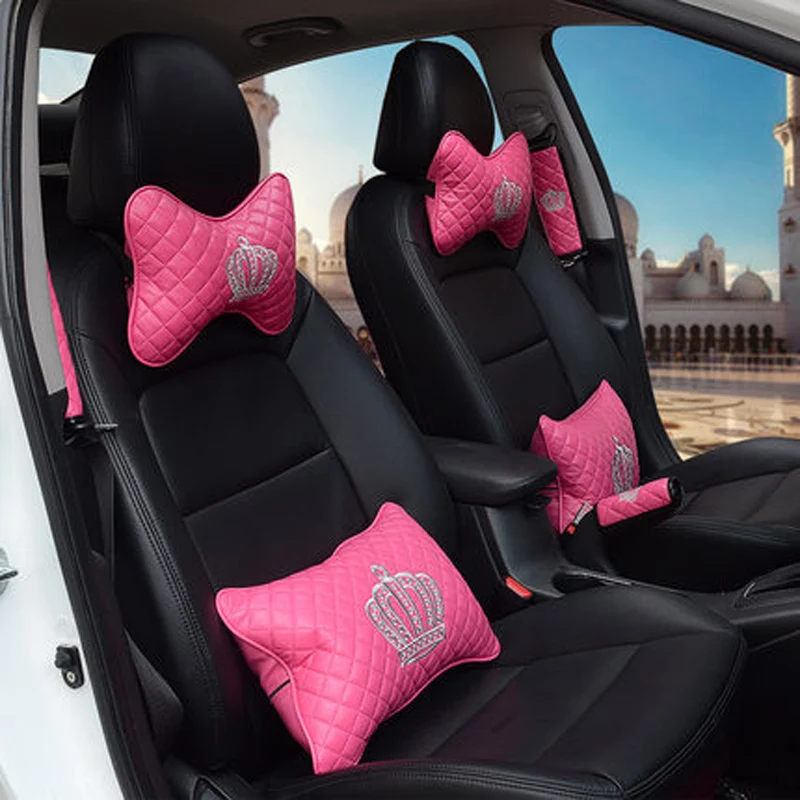 Подушка из искусственной кожи для подголовника автомобиля подушка шеи с