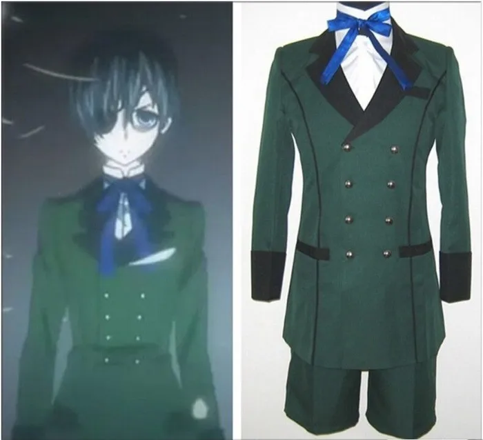 Черный Дворецкий Kuroshitsuji Ciel Phantomhive костюм Emboitement Sebasti Kuroshitsuji аристократ Косплей Костюм