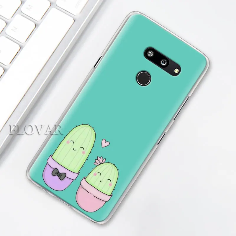 Чехлы для телефонов с кактусами для LG G6 G7 Plus G8 ThinQ V40 V50 ThinQ Q6 Q7 Q8 Жесткий Чехол для ПК