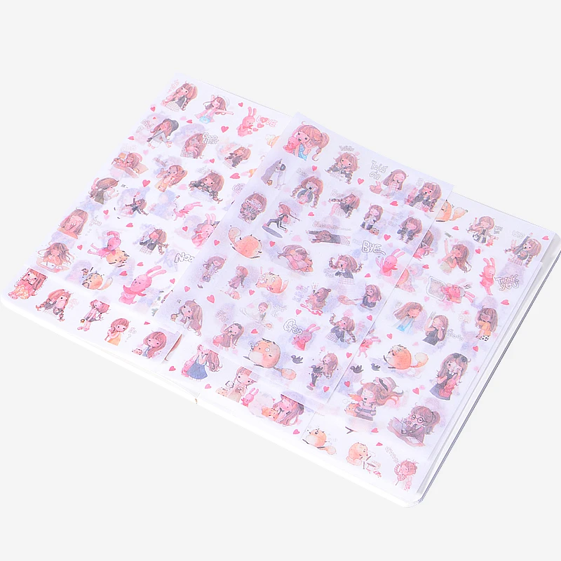 6 шт./лот DIY Kawaii I'm A Girl стикер ПВХ мультфильм наклейки дневник Скрапбукинг для